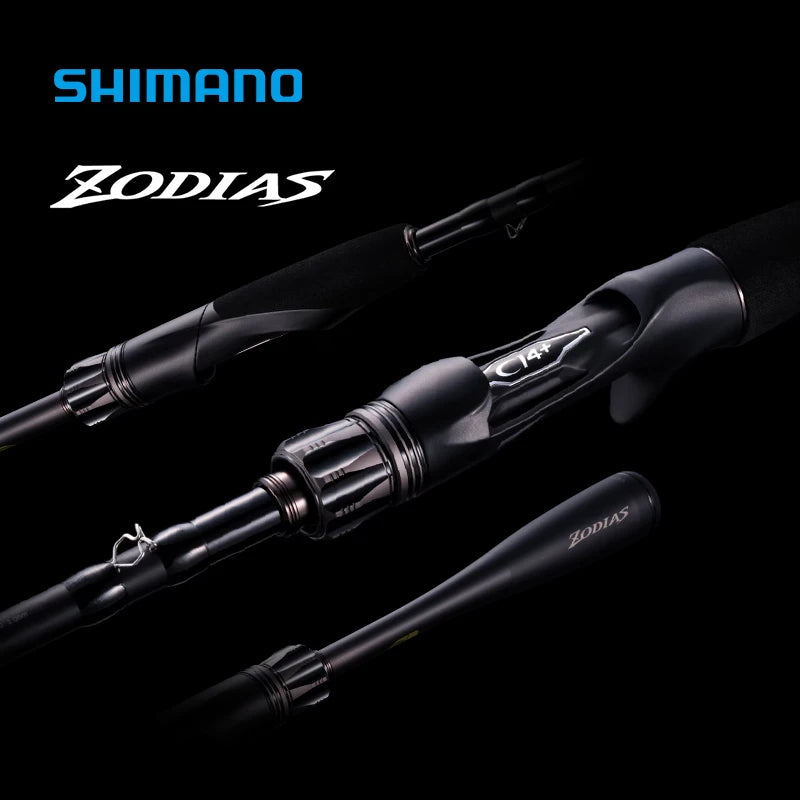 Shimano Zodias 2-Piece Fishing Rod Carbon Fiber Spinning Casting Rod Hi-Power Lightweight Sensitive Bass Fishing Lure Rod