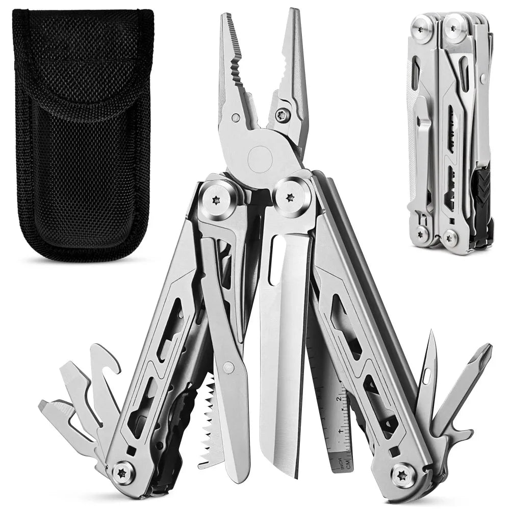 Outdoor Folding Pliers EDC Multi Tool Professional Camping Tactical Pliers Multi Purpose Tool for Camping Fishing Daily Carry