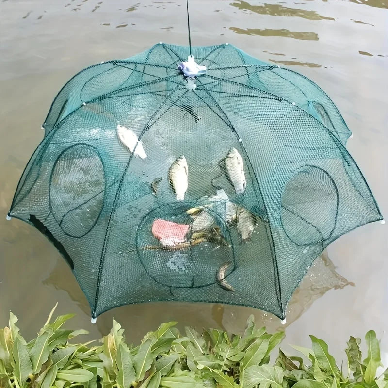 1Pc Six-hole Hexagonal Portable Fishing Net Fishing Device-durable Fishing Tool for Lobster