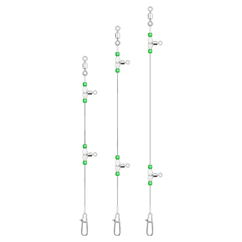 2PCS 360-Degree Luminous Fishing Swivels Line Fishing Rolling Connector (40cm)
