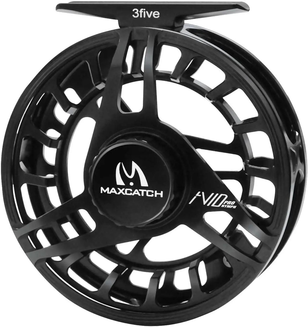 CNC-Machined Large Arbor Full Frame Fly Fishing Reel for Euro Nymph, Super Light Housing
