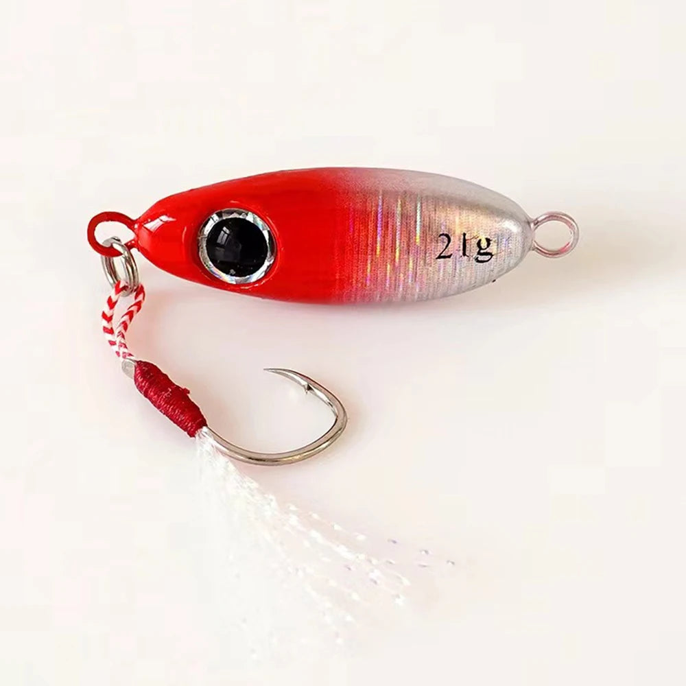 6pcs Micro Metal Jigging Fishing Lures 5.5g/7.5g/10g/14g/17g/21g Shore Casting Jig Fishing Lure Spoon Saltwater Artificial Bait