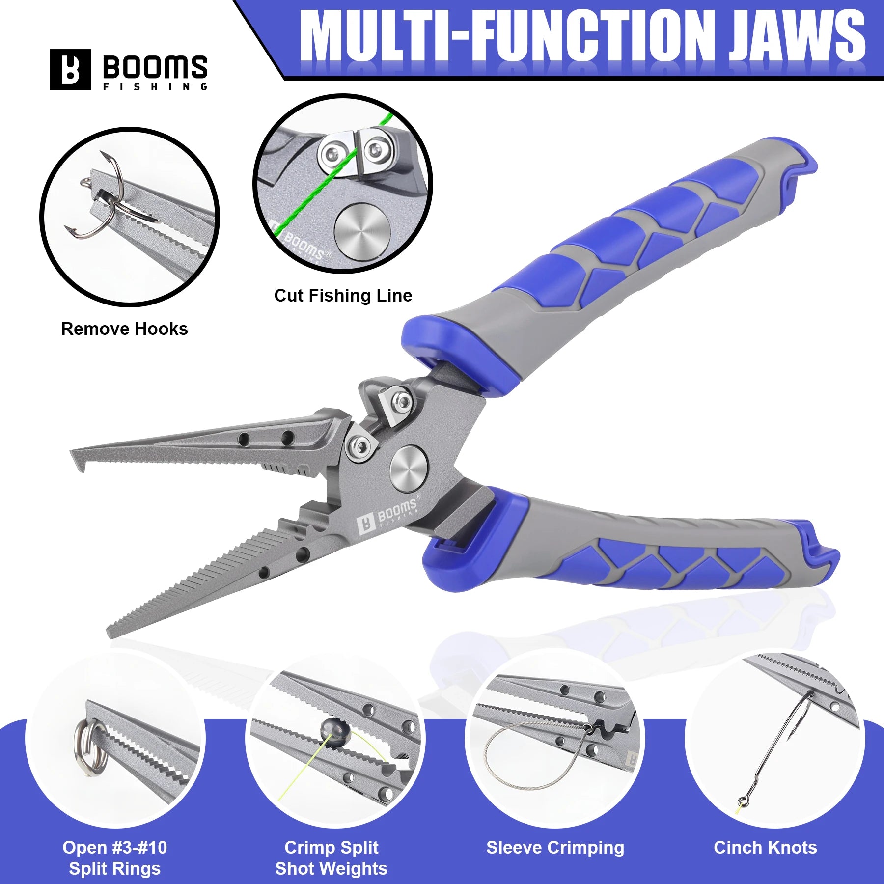 Booms Fishing XW15 Carbon Steel Fishing Plier Multifunctional Braid line Cutters Crimper Hook Remover Pliers Set Tackle Tools
