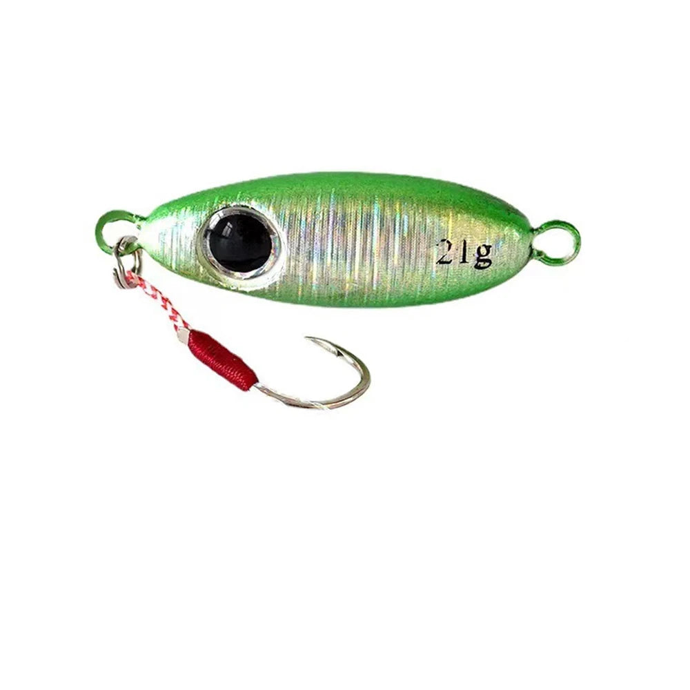 6pcs Micro Metal Jigging Fishing Lures 5.5g/7.5g/10g/14g/17g/21g Shore Casting Jig Fishing Lure Spoon Saltwater Artificial Bait
