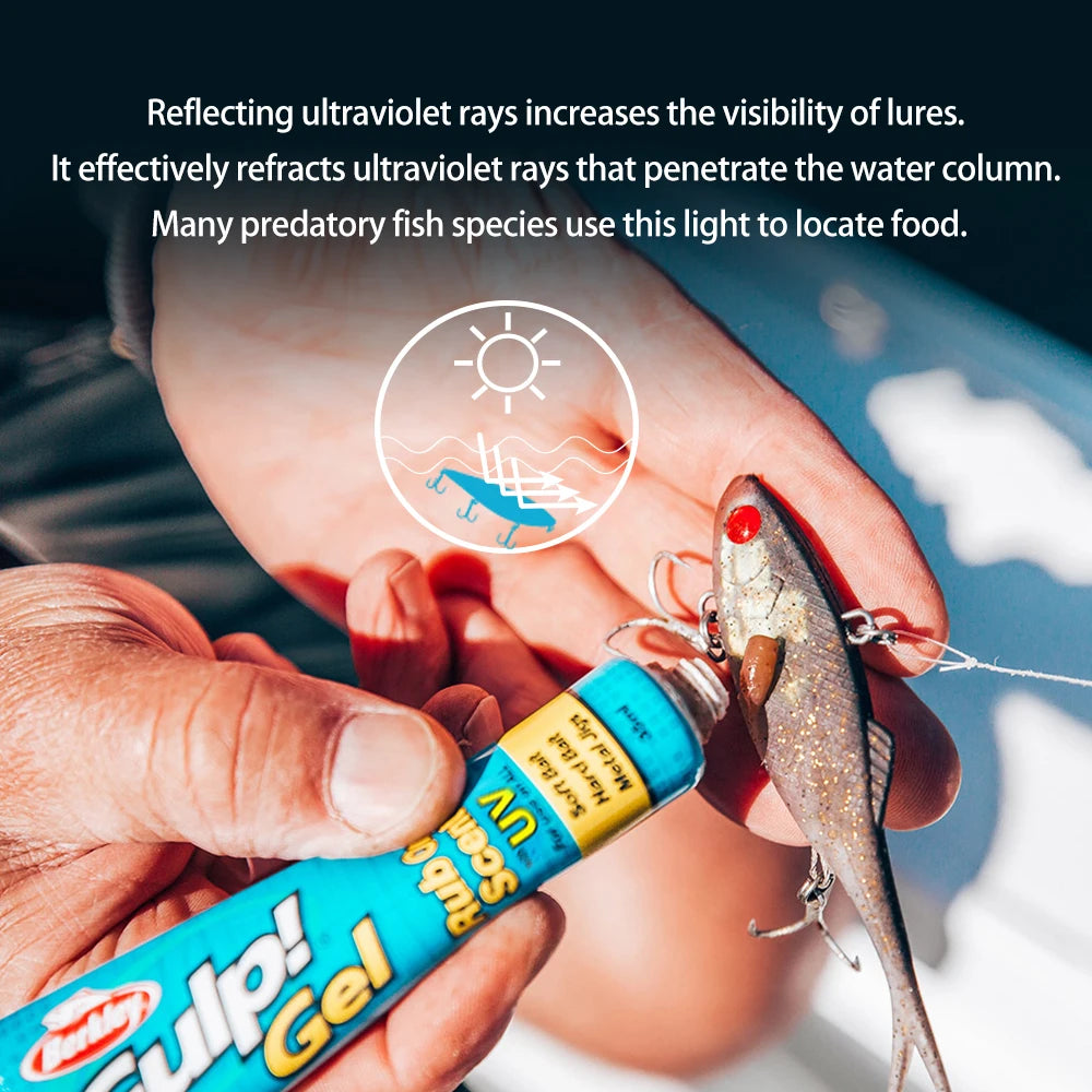 Berkley Gulp Gel 35ML For fish attraction With UV Effect  Suitable For Various Fishing Baits Soft Lure Jigs Minnows vib