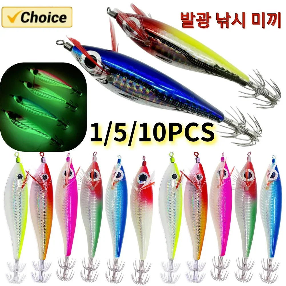 Glowing Squid Jig Lure