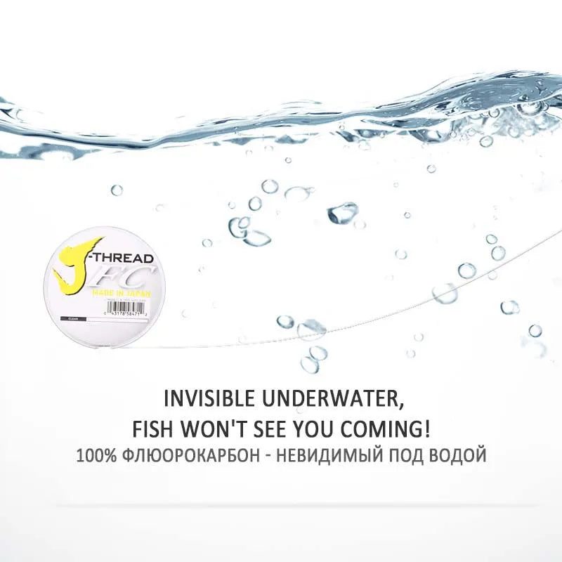 DaiwaJ-FLUOROCARBON 100% Fluorocarbon Leader 100m 50m Sinking Saltwater Clear Carbon Fiber Line Made in Japan